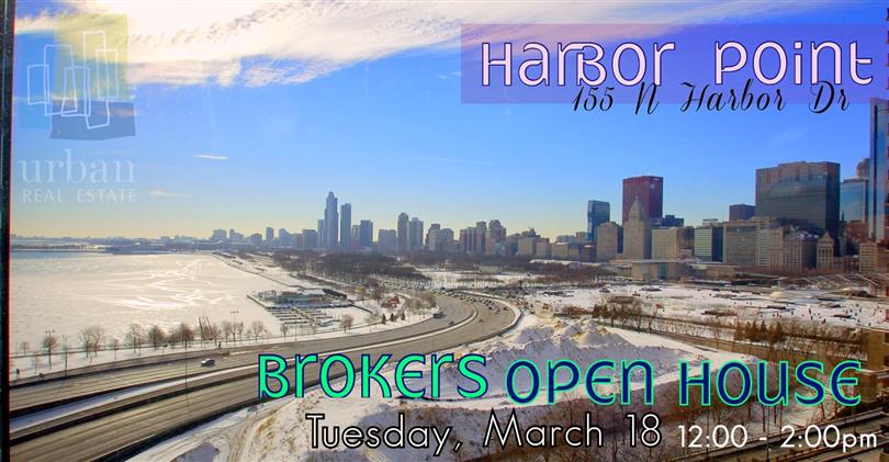 *TOMORROW* Broker's Open House - 12-2pm - Lunch provided by Butterfly Sushi! 155 N Harbor, #1102