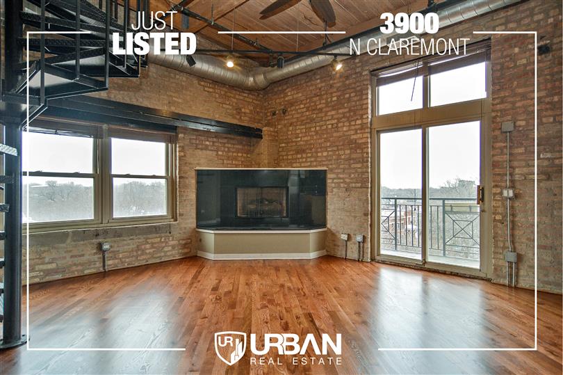 2-Story Timber Loft Penthouse Just Listed in North Center