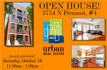 OPEN HOUSE TOMORROW! • 3754 N Fremont, #4 • 11:30am-1:30pm